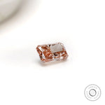 1.50 ct Loose radiant lab diamond in delicate pink tone