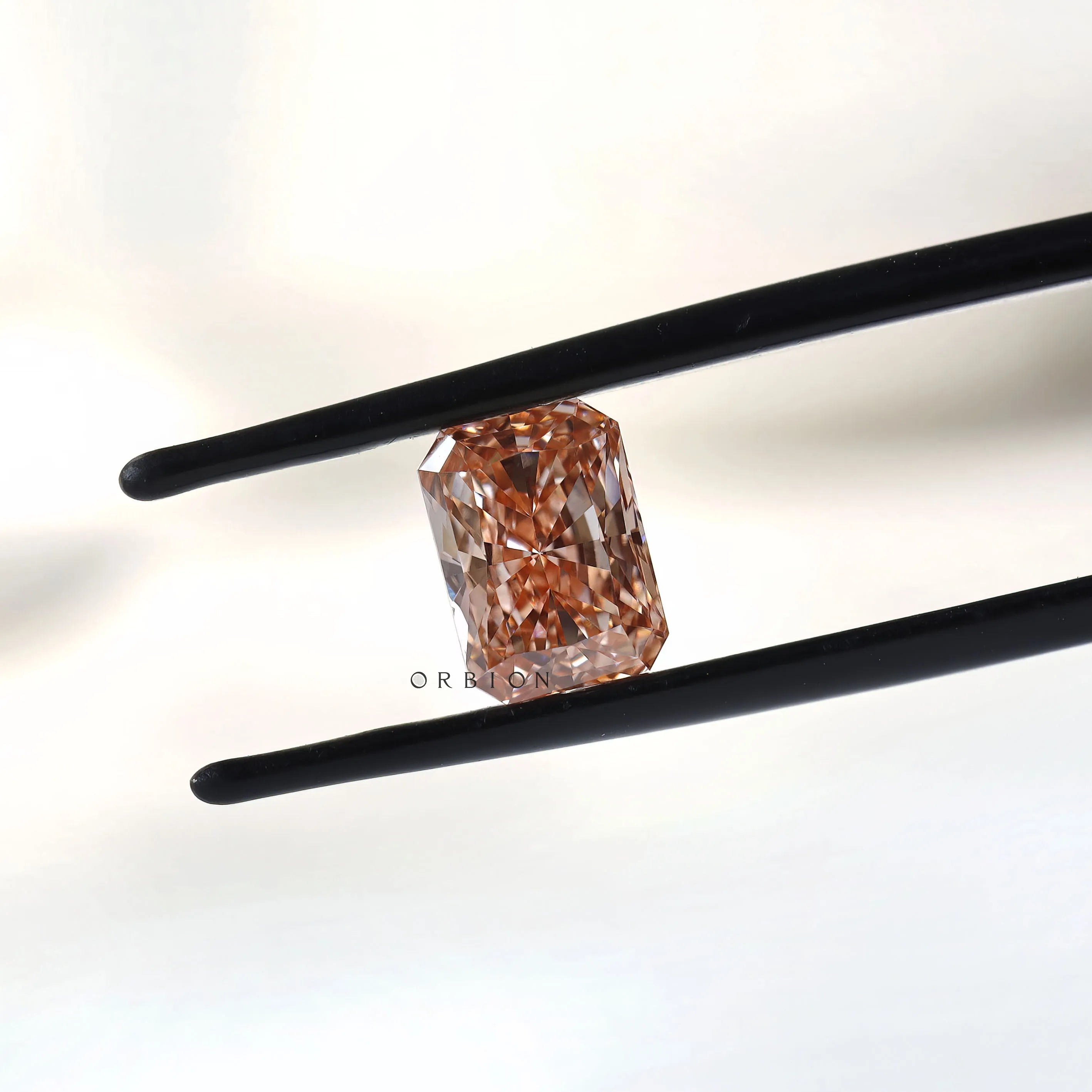 Soft pink radiant cut lab diamond 1.70 ct fine gemstone