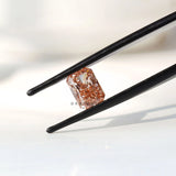 1.70 ct Loose radiant lab diamond in delicate pink tone