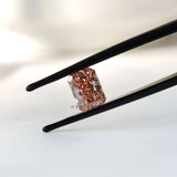 1.70 ct Radiant cut fancy pink lab grown diamond loose gemstone
