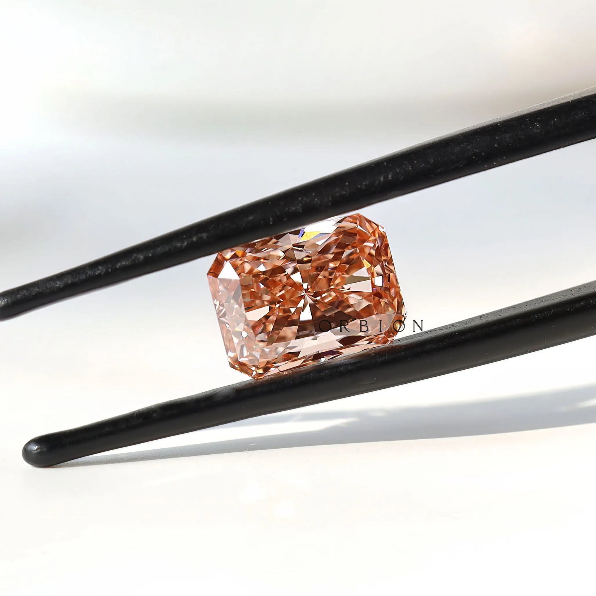 Radiant cut pink lab grown diamond 1.70 ct loose gem