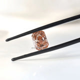 Orangey pink radiant lab diamond 2 ct vibrant loose stone