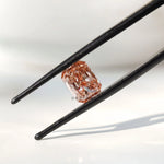 2 ct Radiant cut fancy orangey pink lab grown diamond loose gemstone
