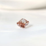 2 ct Loose radiant lab diamond in bright orangey pink tone