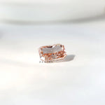 2 ct Radiant shape lab diamond with unique orangey pink shade