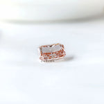 Orangey pink radiant lab diamond 2 ct loose gemstone