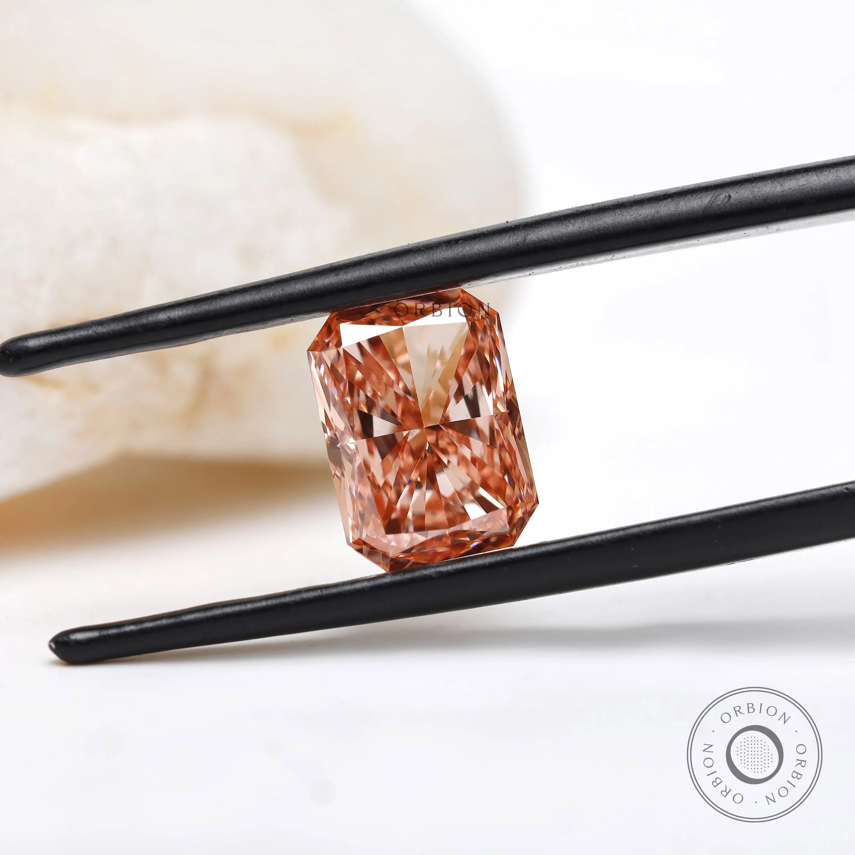 Bold vivid pink radiant cut lab diamond 2.40 ct fine gemstone