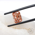 2.40 ct Pink lab grown diamond with radiant cut brilliance