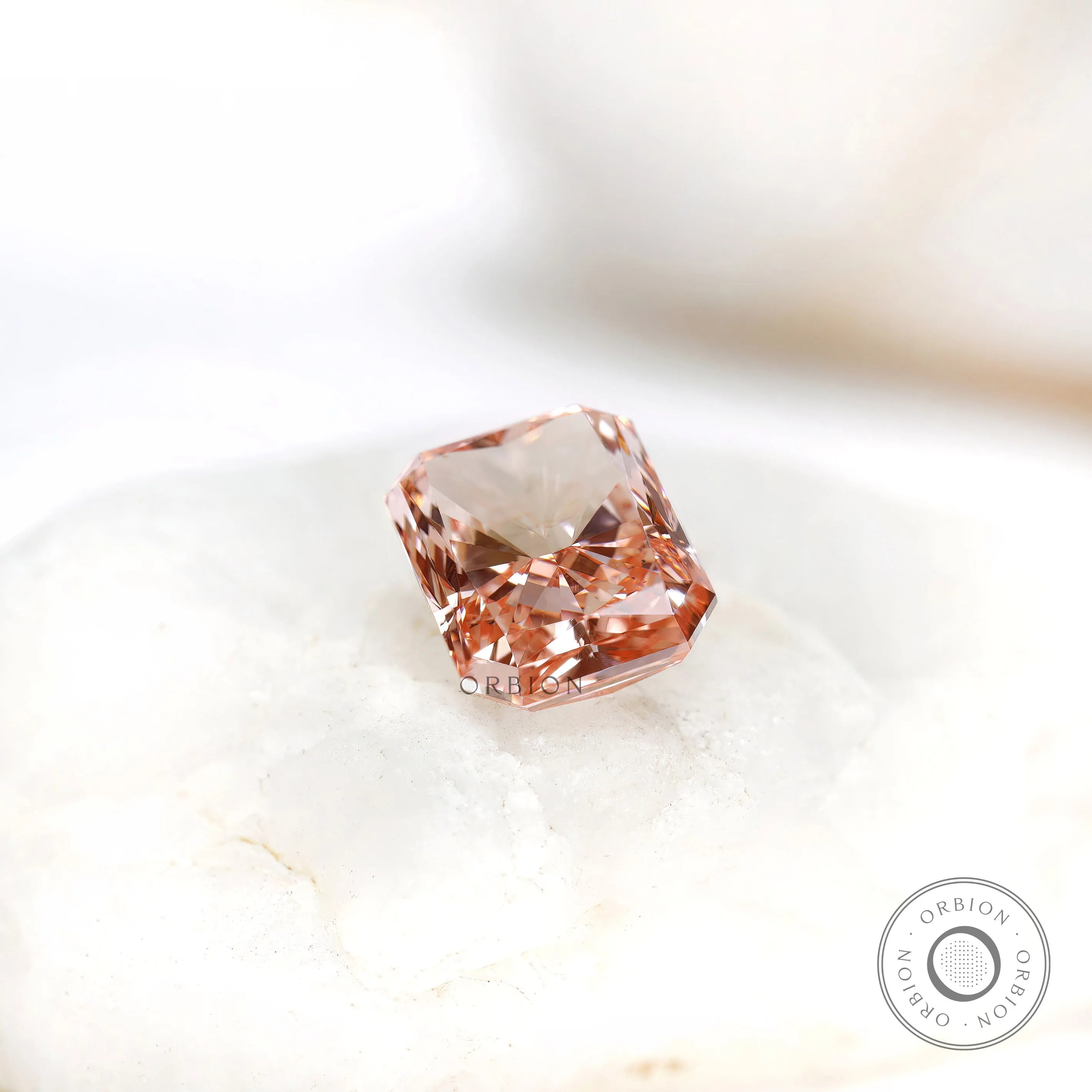 Vivid pink radiant lab diamond 2.40 ct loose gemstone