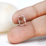2 ct Pink radiant lab diamond for custom engagement ring setting