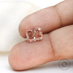 2 ct Radiant cut lab diamond in pink tone for unique engagement ring