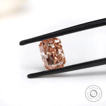 2 ct Radiant cut fancy pink lab grown diamond for custom engagement ring
