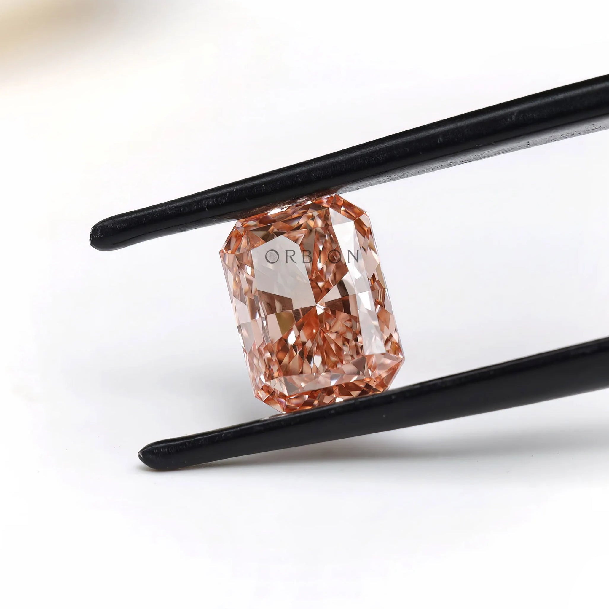 2 ct Pink lab grown diamond radiant cut for bespoke engagement ring