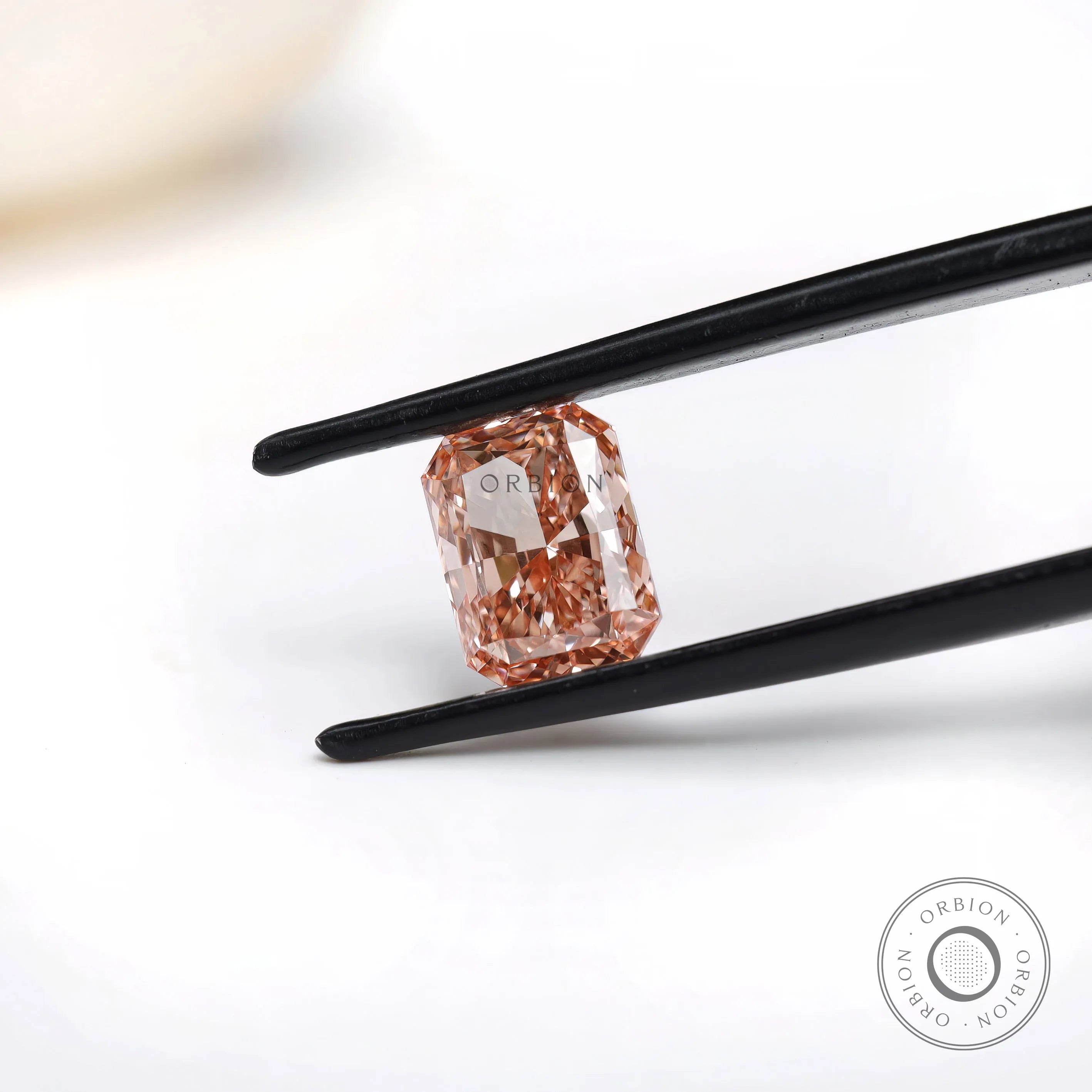 2 ct Pink lab grown diamond radiant cut for bespoke engagement ring