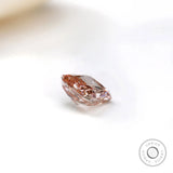 2 ct Radiant shape lab diamond with fancy pink color for engagement ring