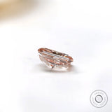 2 ct Pink radiant lab diamond for custom engagement ring setting