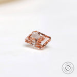 1.70 ct Radiant cut lab diamond in gentle blush pink color