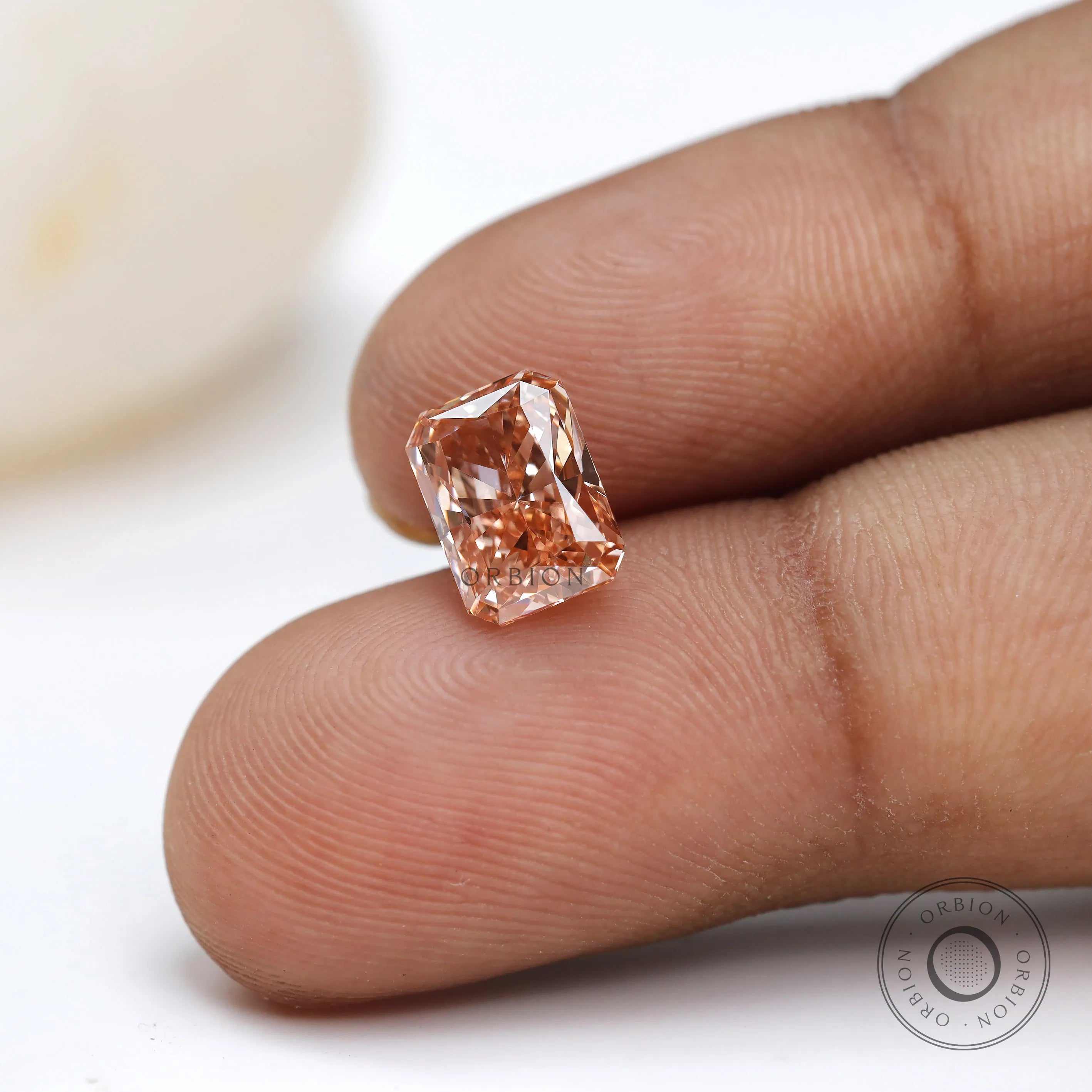 Light pink radiant lab diamond 1.70 ct loose gemstone