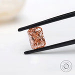 1.70 ct Radiant cut fancy light pink lab grown diamond loose color gemstone