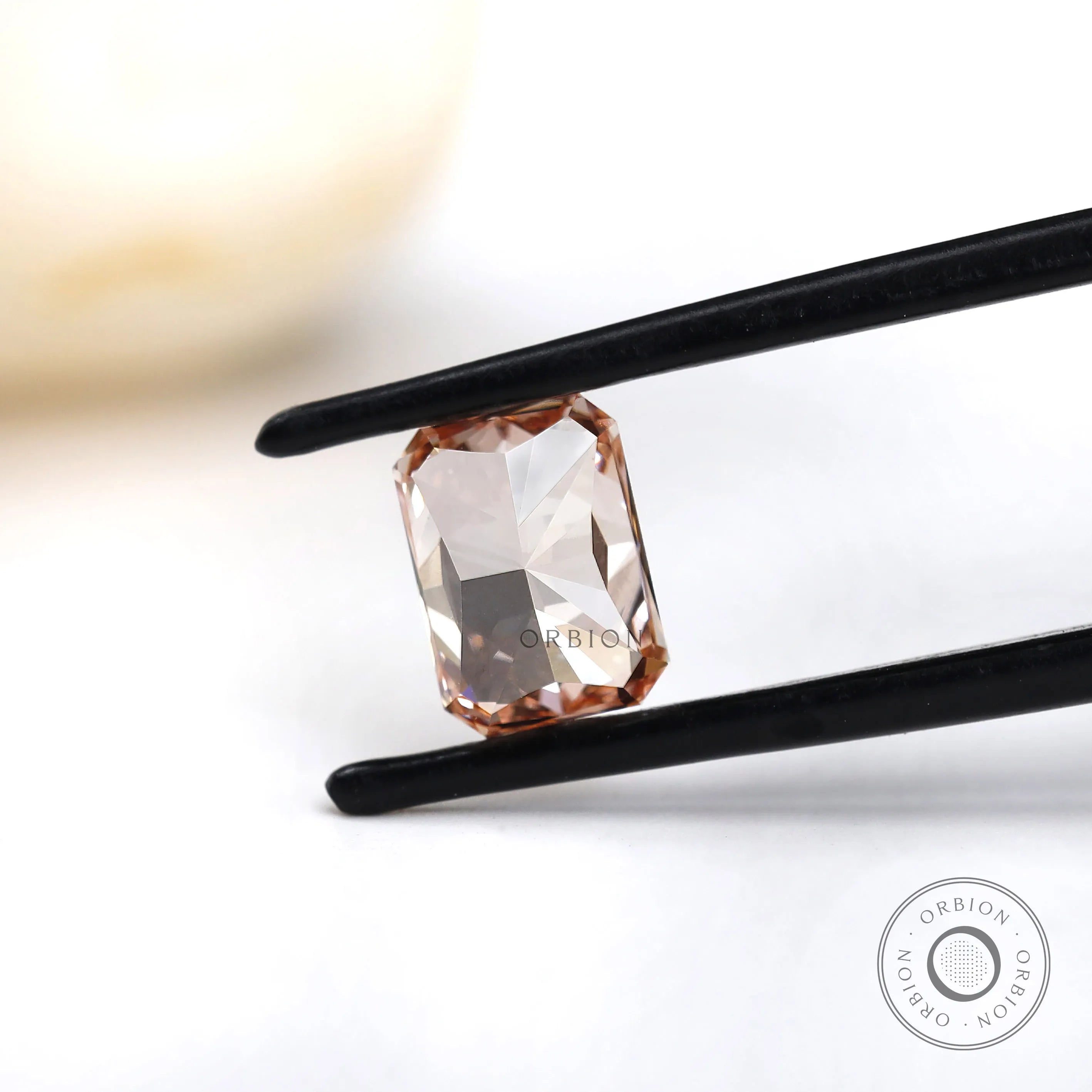 Light pink radiant cut lab grown diamond 1.70 ct loose gem