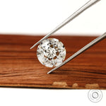 2.50 ct Round lab grown diamond with star faceting for custom jewelry