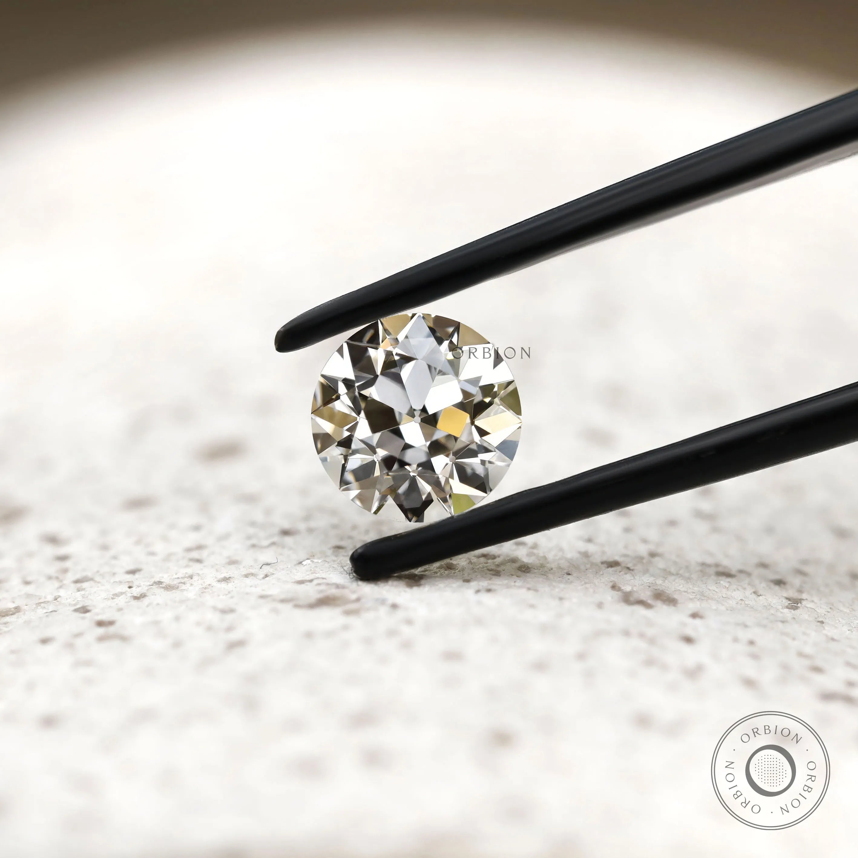 Round lab grown diamond 1.50 ct old european cut for custom jewelry
