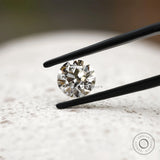 1.50 ct Vintage round lab diamond with old European faceted pattern