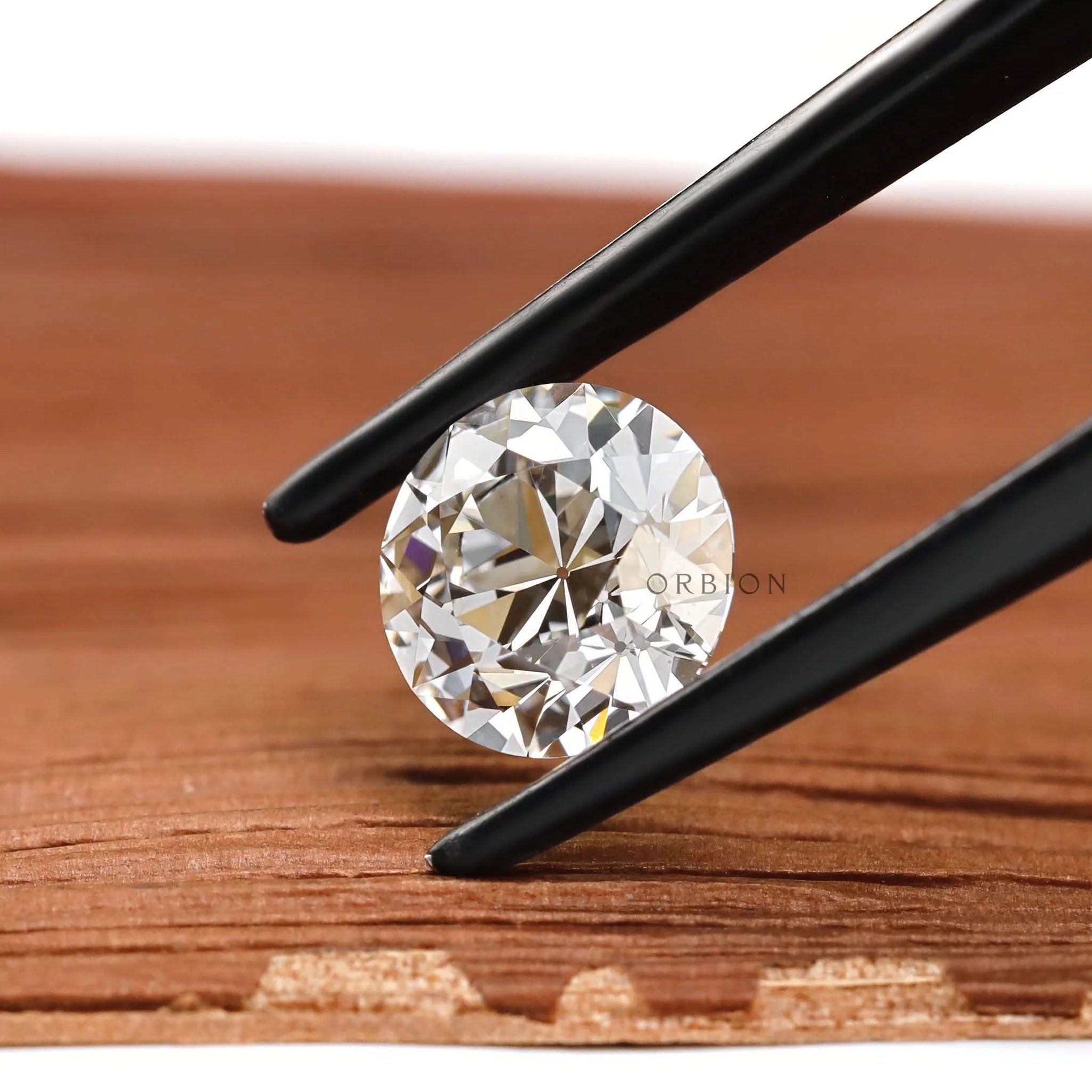 1.50 ct Round lab diamond with classic old European cut brilliance