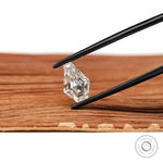 Fancy cut 2 CT coffin shaped moissanite with step cut loose colorless stone