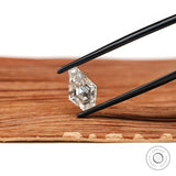Fancy cut 2 CT coffin shaped moissanite with step cut loose colorless stone