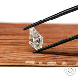 2 CT Coffin shaped step cut moissanite colorless loose gemstone