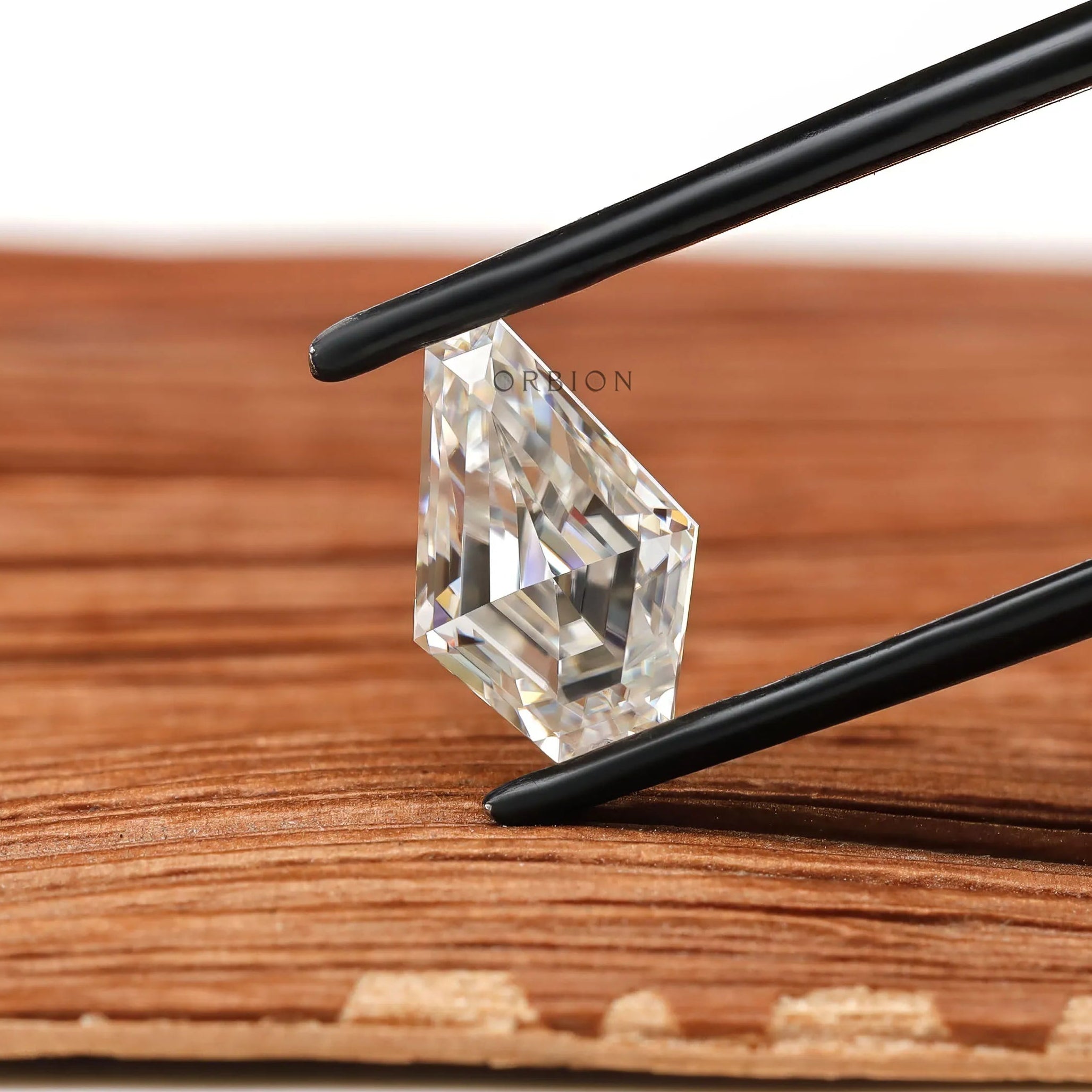 2 CT Coffin shaped step cut moissanite colorless loose gemstone