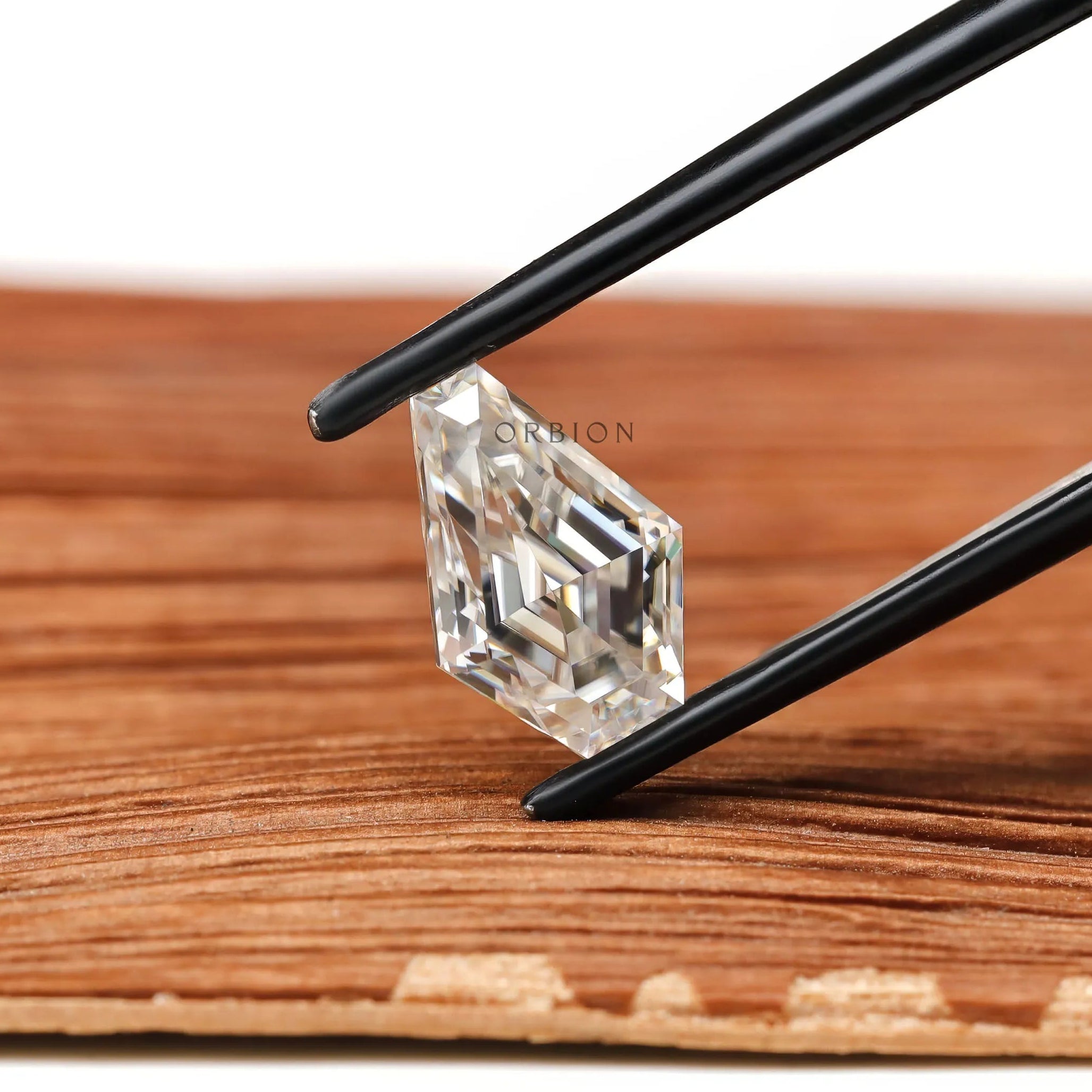 2 CT Loose colorless moissanite coffin shaped step cut gemstone