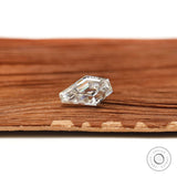 Unique coffin shaped moissanite stone 2 CT with step cut and colorless clarity