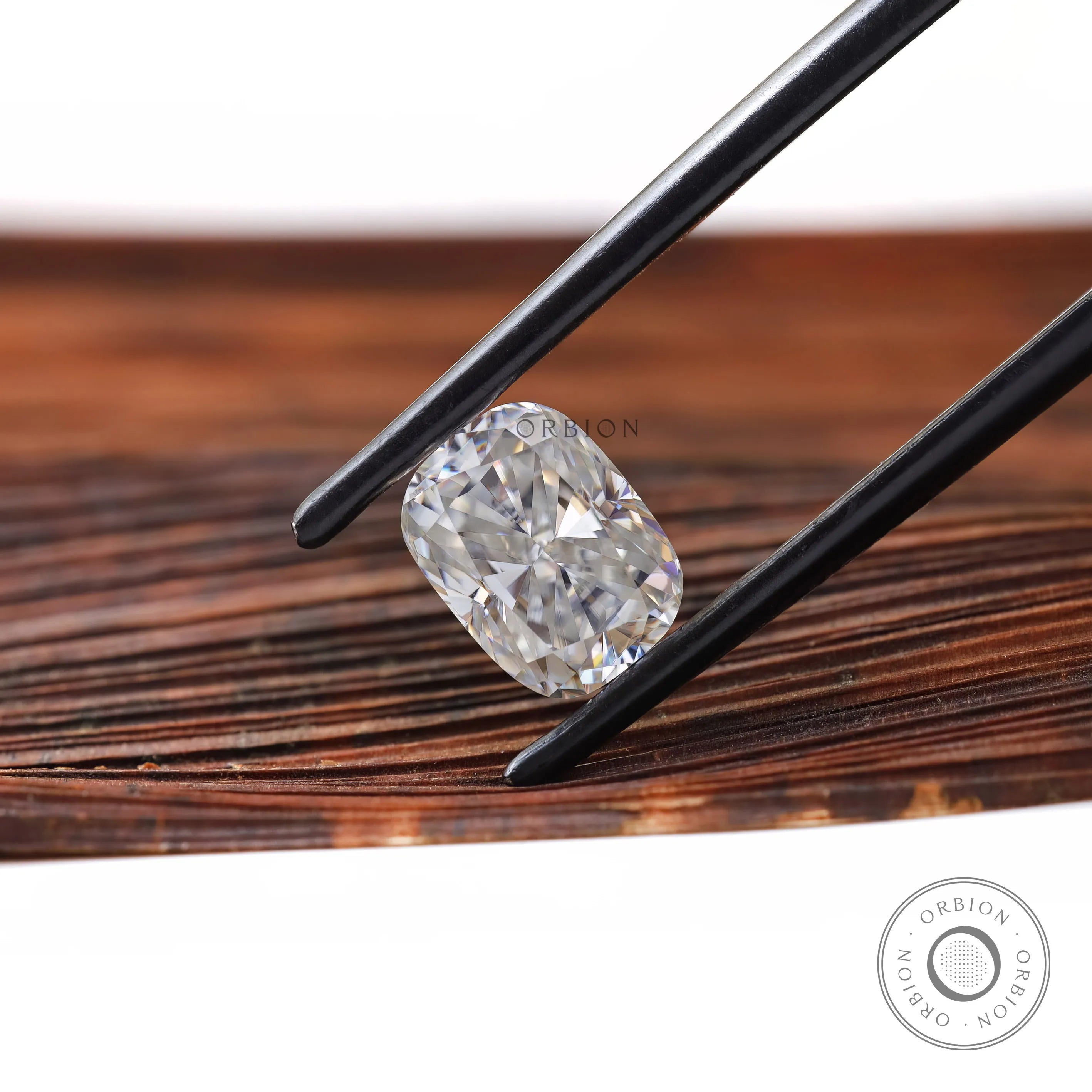 elongated cushion moissanite brilliant cut loose stone top view
