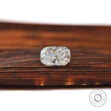 elongated cushion moissanite side profile brilliance detail