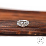 elongated cushion moissanite brilliance close angle view