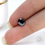 Custom jewelry black moissanite 1.2 ct elongated cushion loose stone