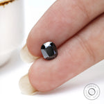 Elongated cushion black moissanite loose stone
