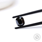 1.2 ct Elongated cushion black moissanite old mine cut loose gemstone