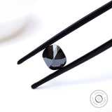 1.2 ct Loose black moissanite with elongated cushion vintage cut