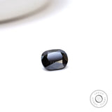 1.2 ct Elongated cushion moissanite in deep black tone old mine cut