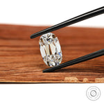 Elongated Cushion Cut Moissanite Stone with Vintage Bar Culet Design