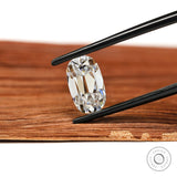 Elongated Cushion Cut Moissanite Stone with Vintage Bar Culet Design