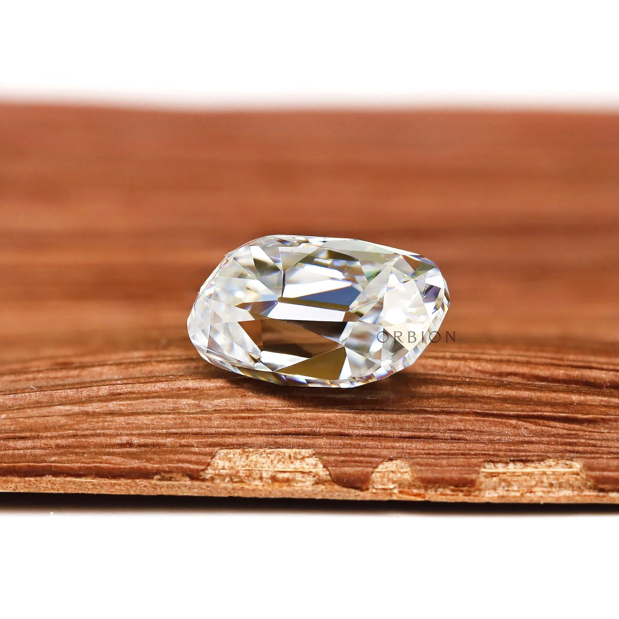 2.3 CT Cushion Shape Moissanite Stone with Antique Faceting