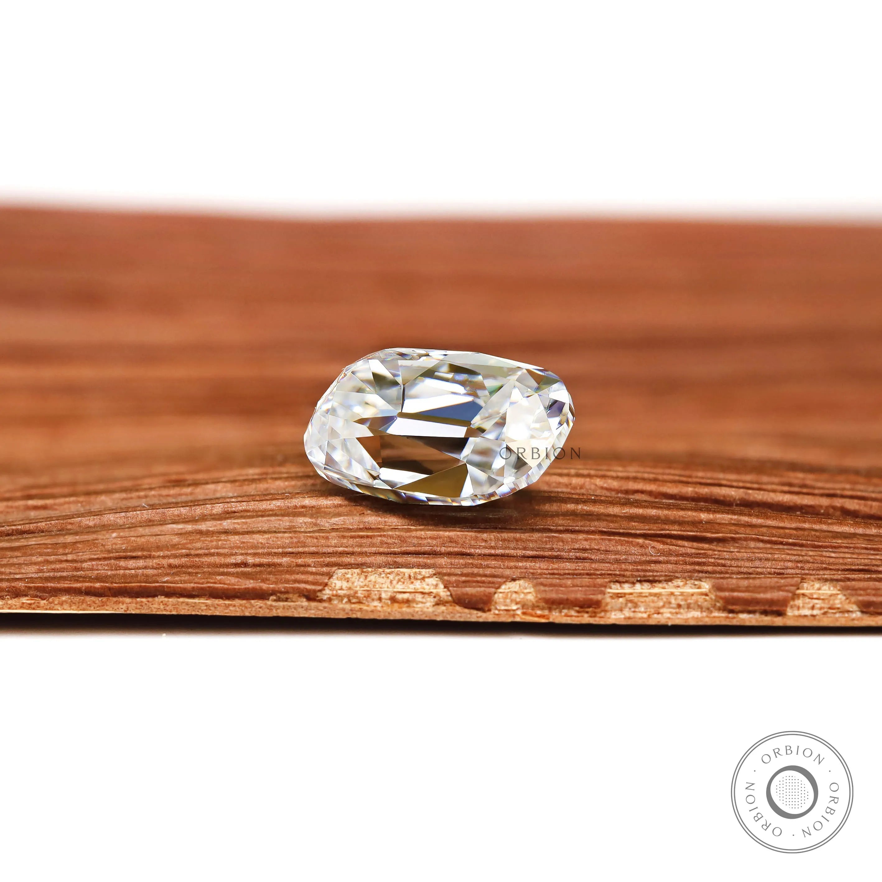 2.3 CT Cushion Shape Moissanite Stone with Antique Faceting