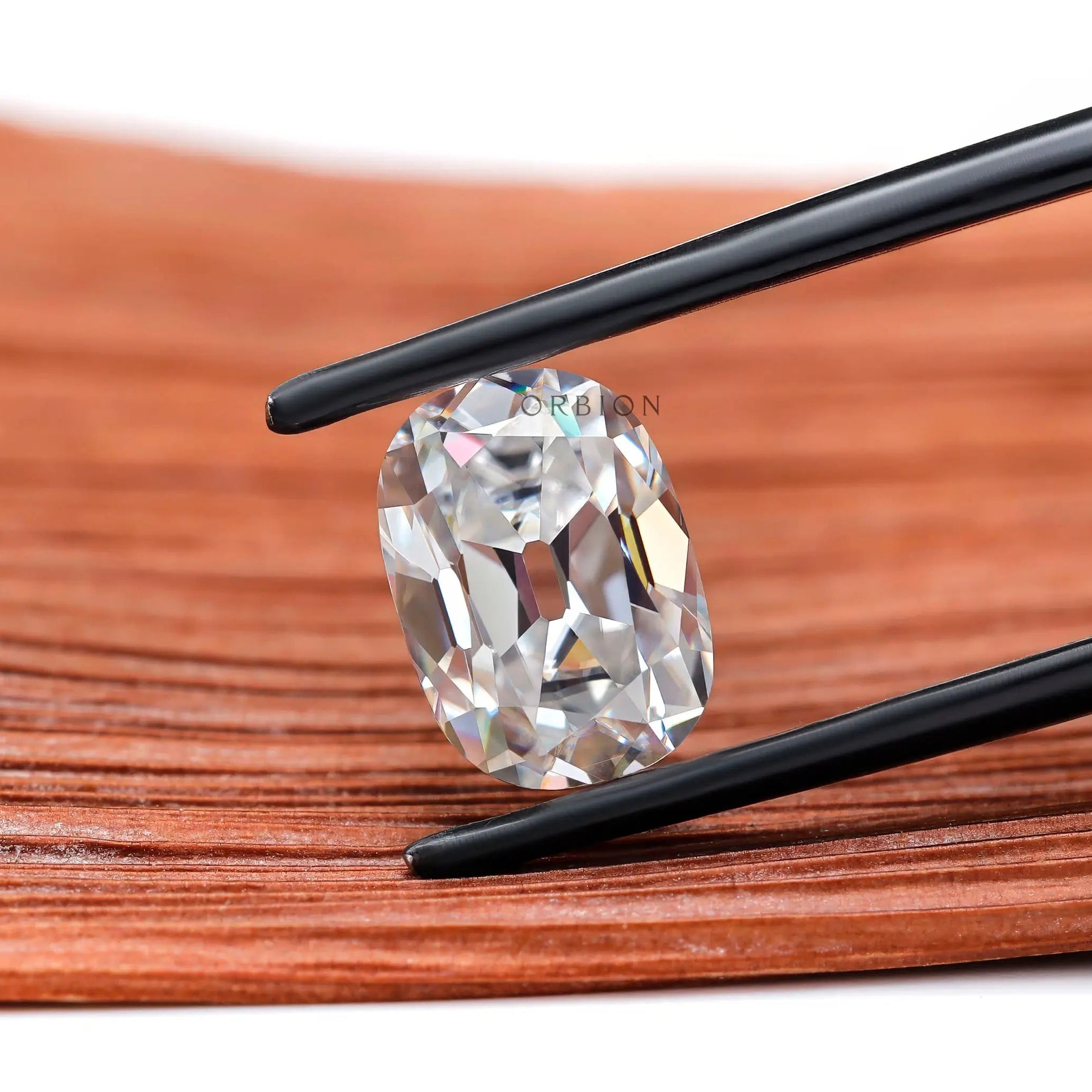Antique cut cushion moissanite stone 