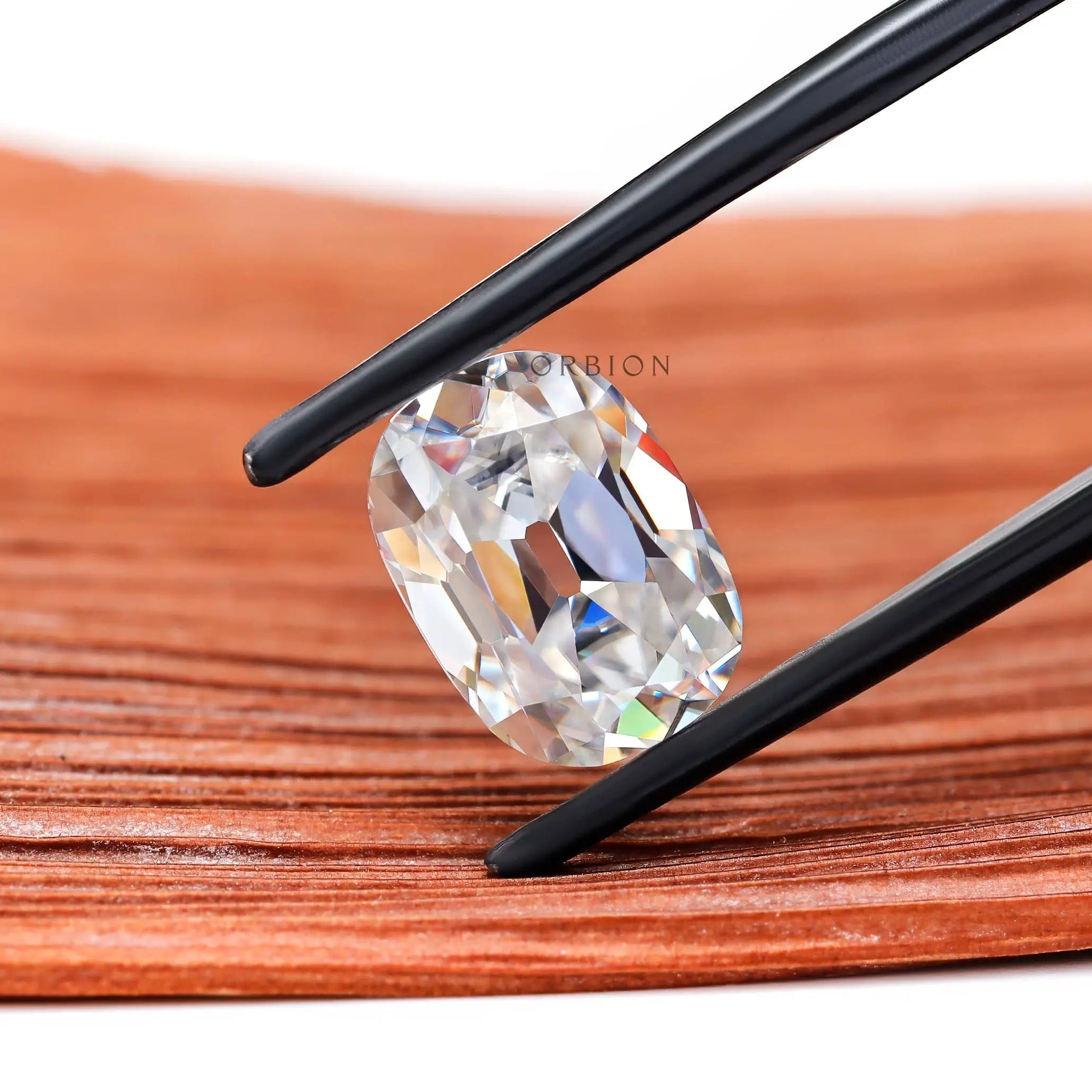Vintage cut elongated cushion moissanite loose stone