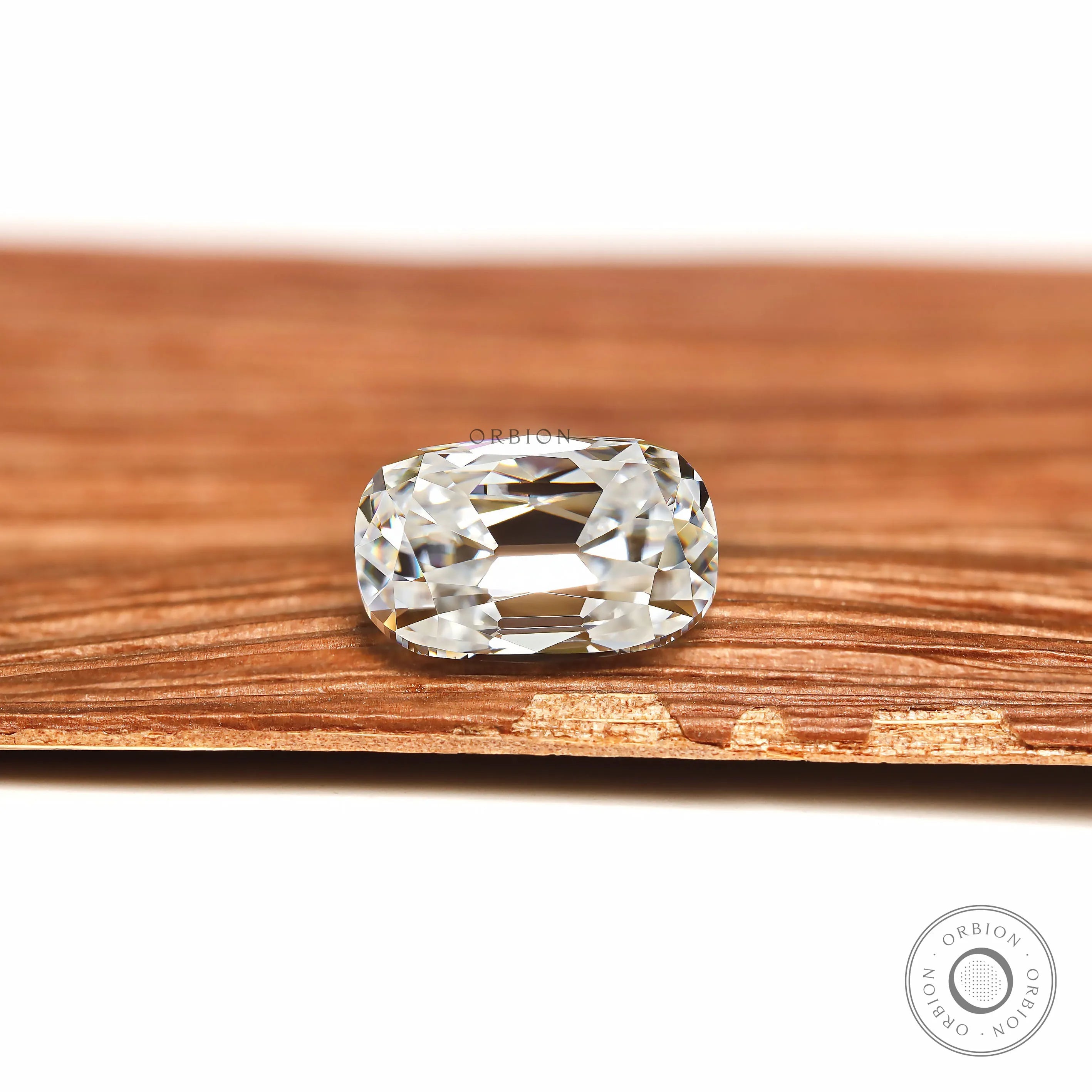 Elongated Cushion Cut Moissanite Stone with Bar Culet
