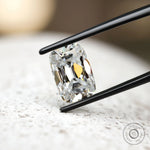 Antique cut colorless elongated cushion moissanite loose gemstone